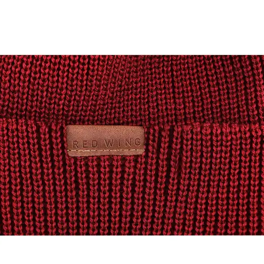Merino Wool Knit Cap Beanie – Red