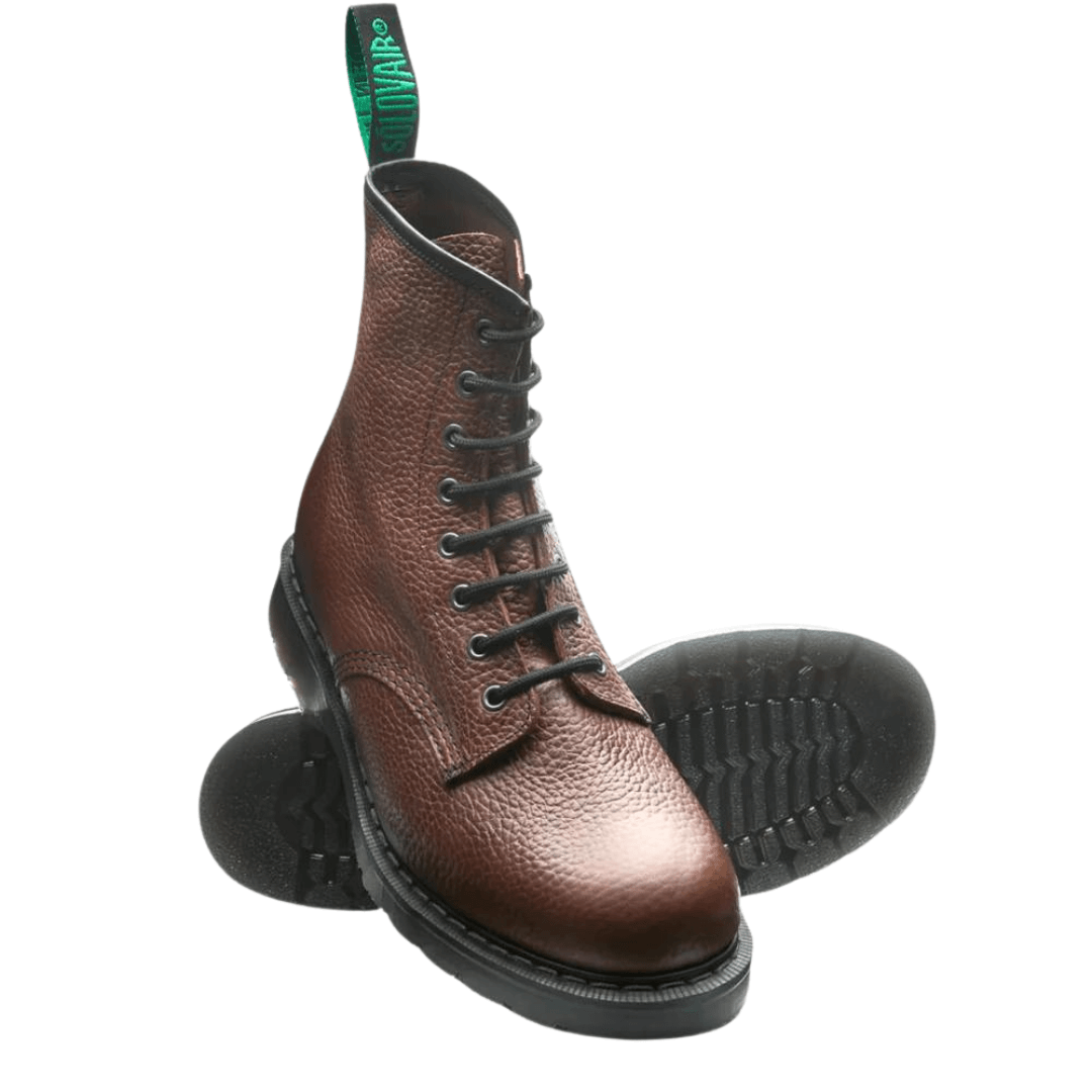 Auliniai batai Solovair Gaucho Brown Grain 8 Eye Derby Boot