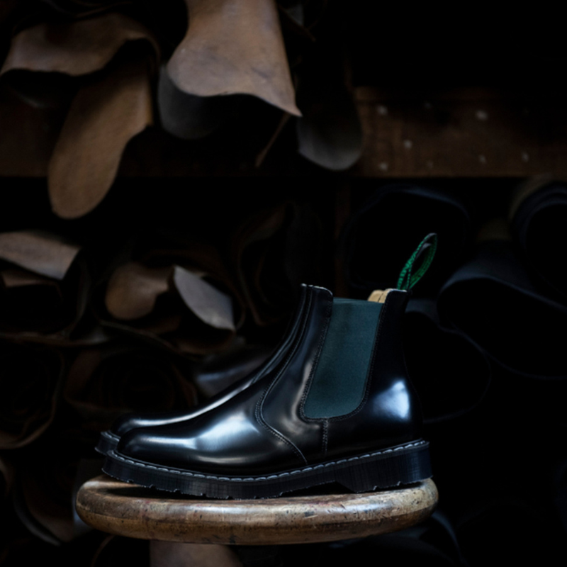 Solovair Black Hi-Shine Dealer Boot