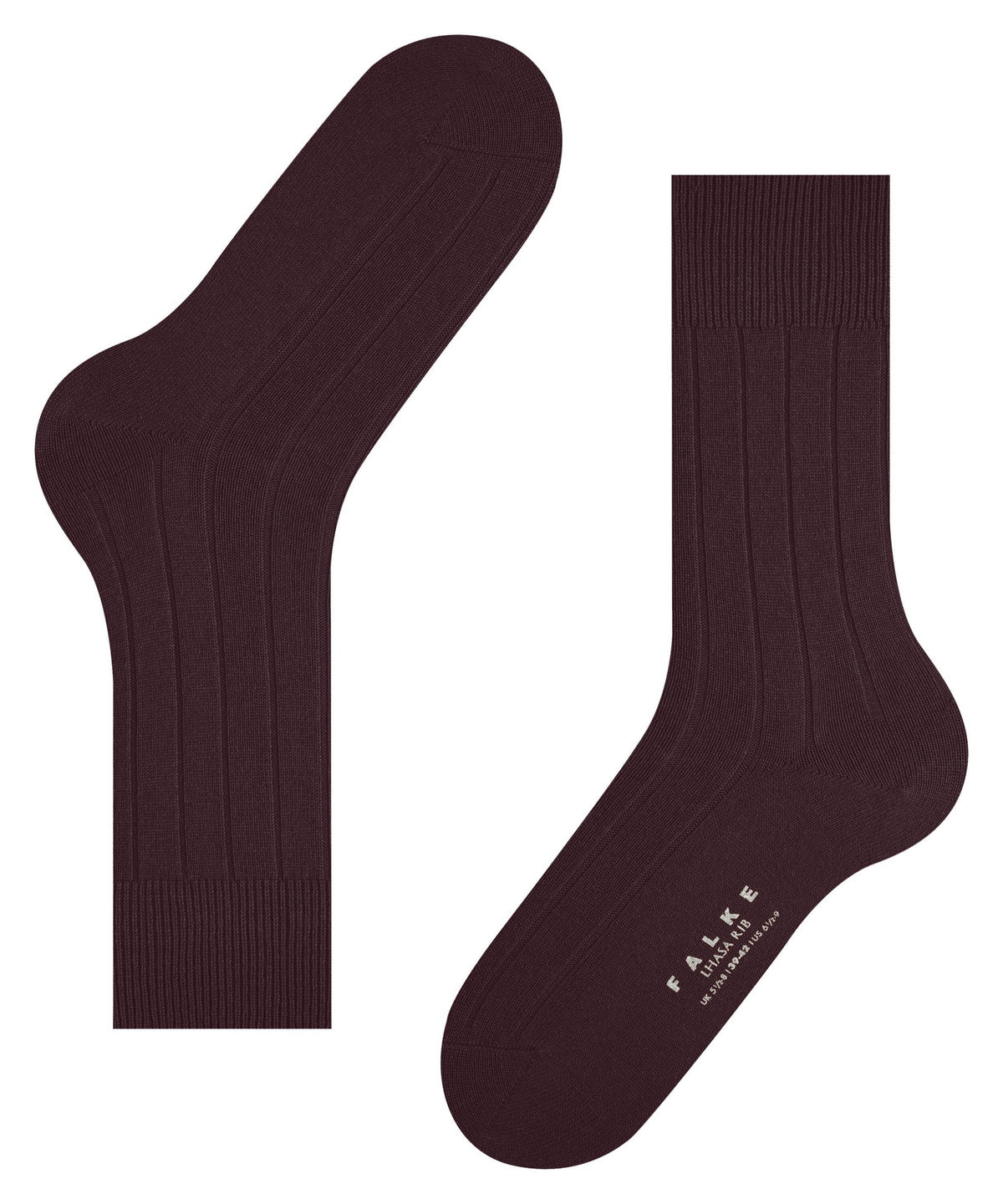 Burgundiškos Lhasa Rib Kojinės 8596