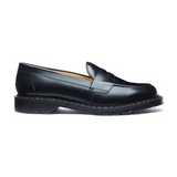 SOLOVAIR Black Hi-Shine Penny Loafer