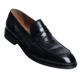 JUODI ODINIAI LOAFERIAI