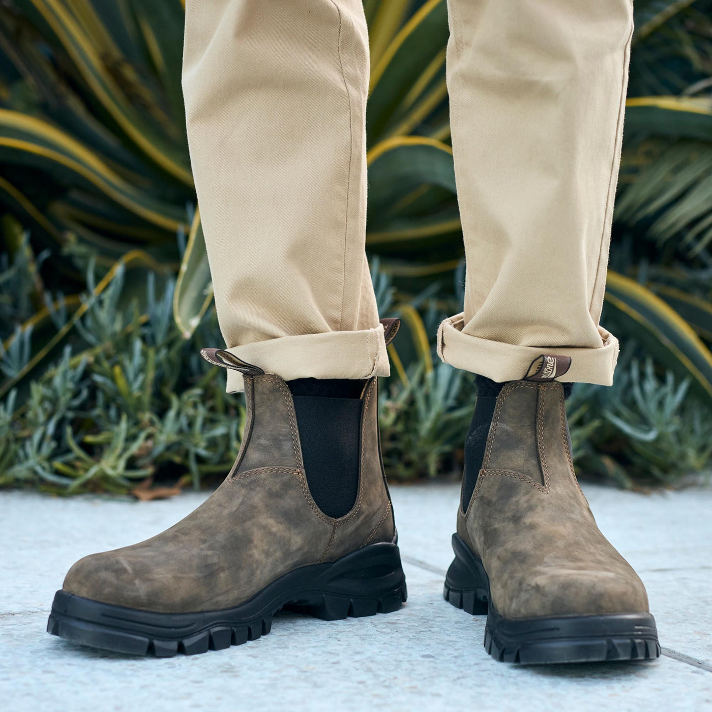 Rustic Brown Lug Chelsea Boots 2239