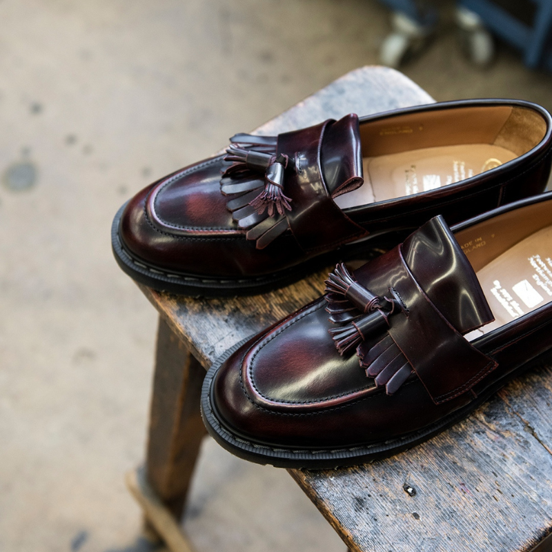 Burgundy Rub-Off Tassel Loafer