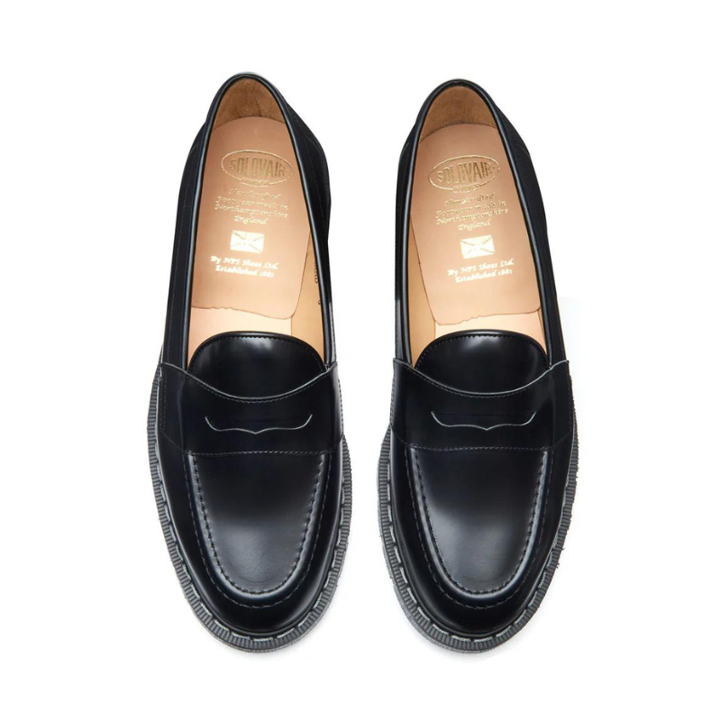 Black Hi-Shine Penny Loafer
