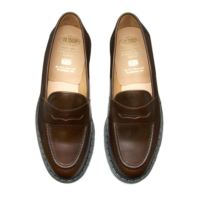 SOLOVAIR Gaucho Crazy Horse Penny Loafer