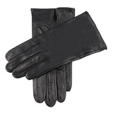 Dents juodos odinės pirštinės