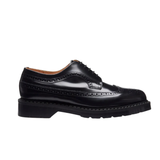 Black Hi-Shine American Brogue Shoe
