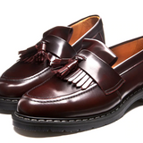 Solovair Burgundy Rub-Off Tassel Loafer