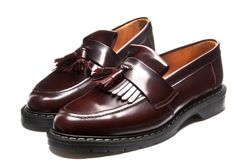 Burgundy Rub-Off Tassel Loafer