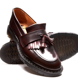 Solovair Burgundy Rub-Off Tassel Loafer