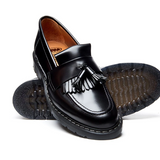 Solovair Black Hi-Shine Tassel Loafer