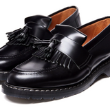 Solovair Black Hi-Shine Tassel Loafer