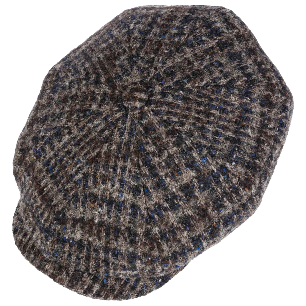 Hatteras Virgin Wool Flat Cap Beige Blue
