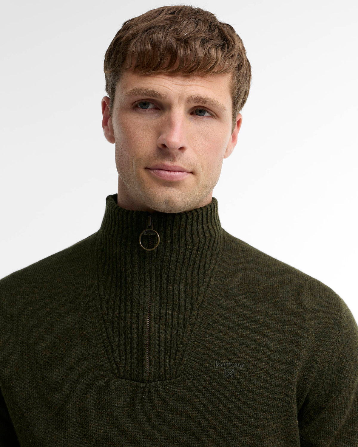 Essential Quarter-Zip Jumper Seaweed