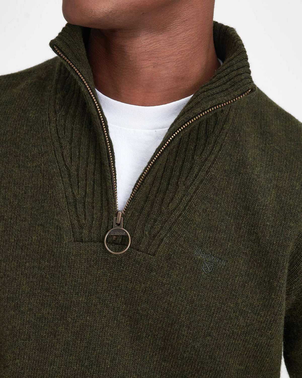 Essential Quarter-Zip Jumper Seaweed