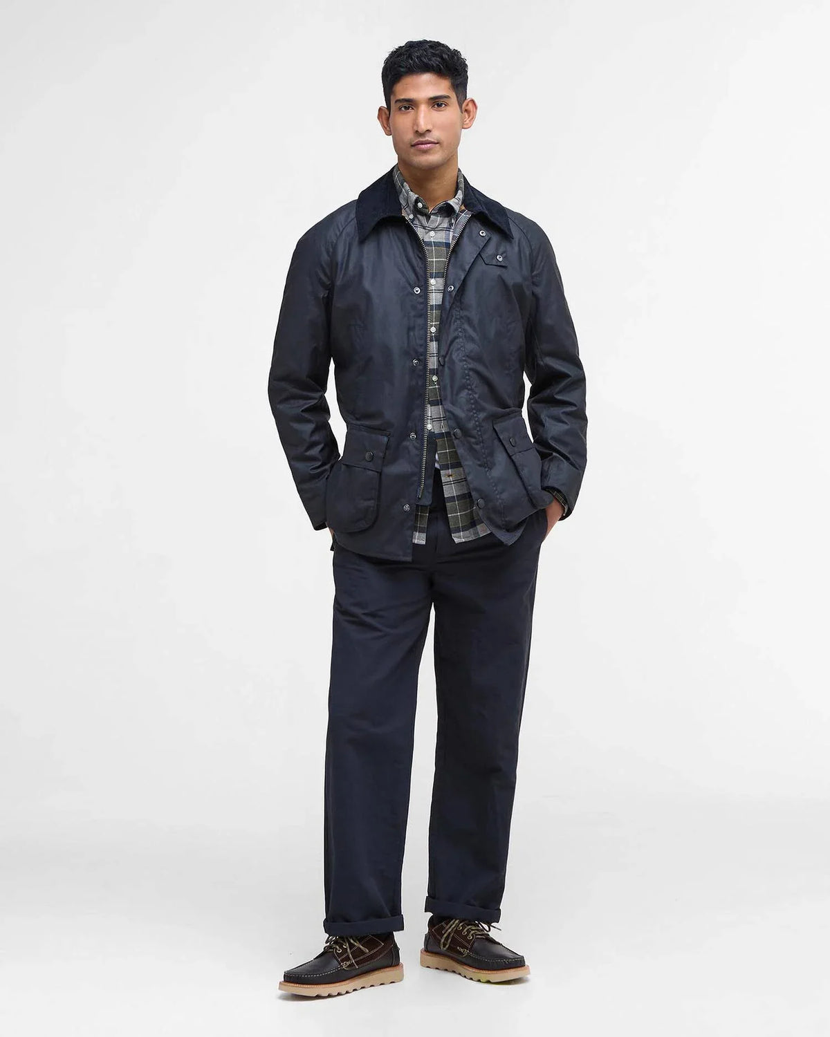Ashby Waxed Jacket Classic Navy