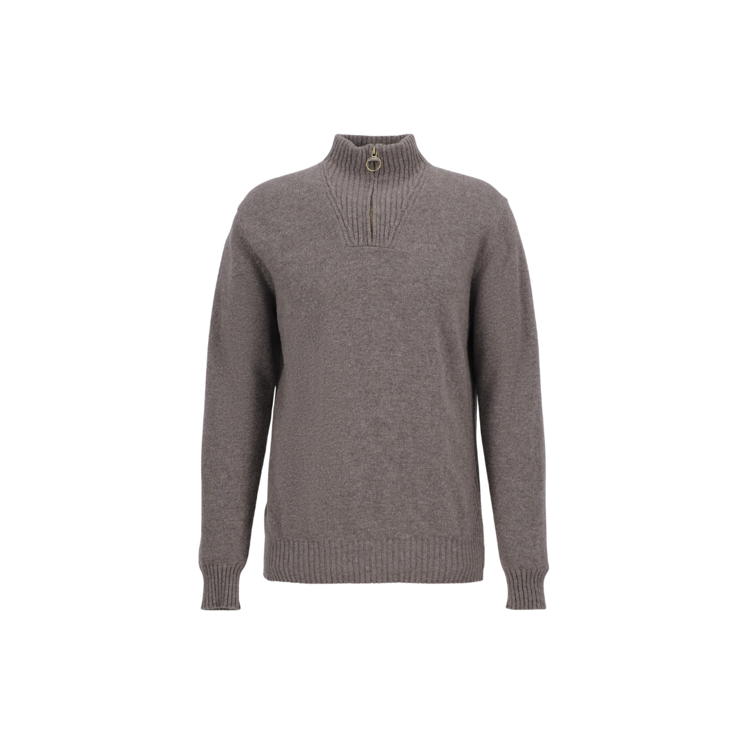 Essential Quarter-Zip Jumper Dark Stone