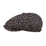 Hatteras Virgin Wool Flat Cap Beige Blue