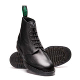 Solovair Black Greasy Grain 6 eye Astronaut Boot