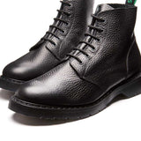 Solovair Black Greasy Grain 6 eye Astronaut Boot