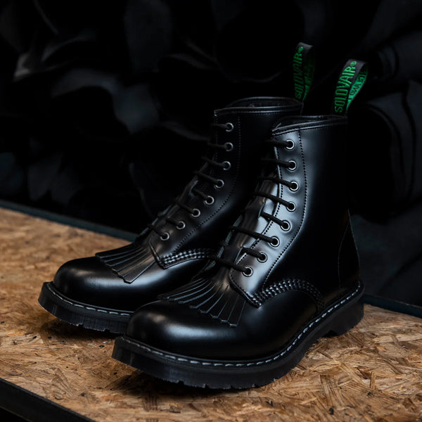 Black Hi Shine Boot Kiltie