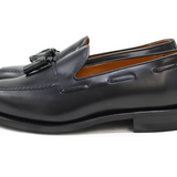 Juodi Odiniai Tassel Loaferiai 8491