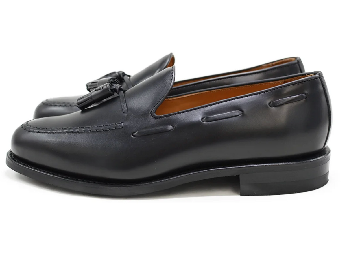Juodi Odiniai Tassel Loaferiai 8491