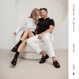 Solovair Burgundy Rub-Off Tassel Loafer