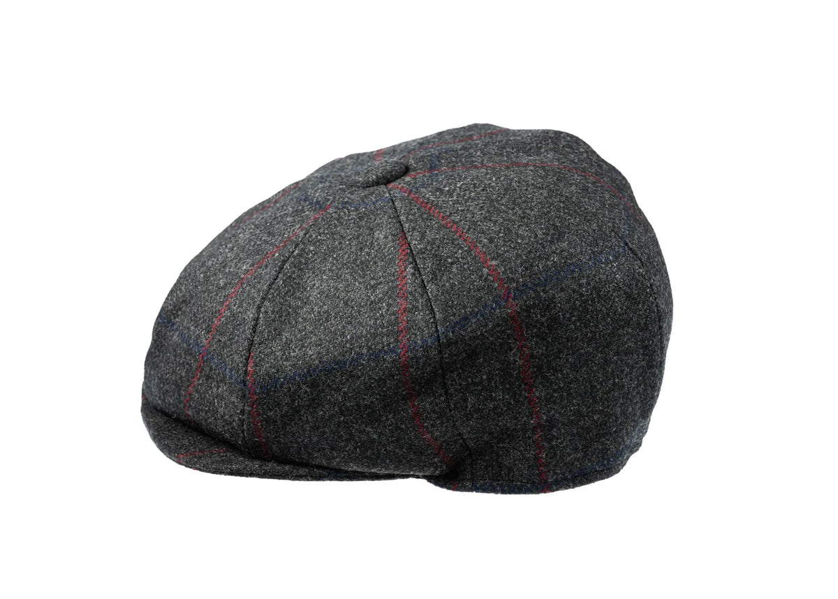 Pilka 8 dalių kepurė