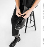 Black Hi-Shine 7 Eye Monkey Boot