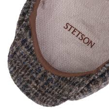Hatteras Virgin Wool Flat Cap Beige Blue