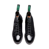 Black Hi-Shine 7 Eye Monkey Boot