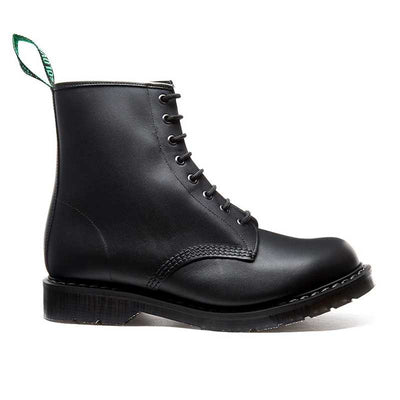 Black Greasy 8 Eye Derby Boot