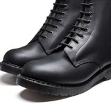 Solovair Black Greasy 8 Eye Derby Boot