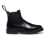 Solovair Classic Black Hi-Shine Punched Dealer Boot