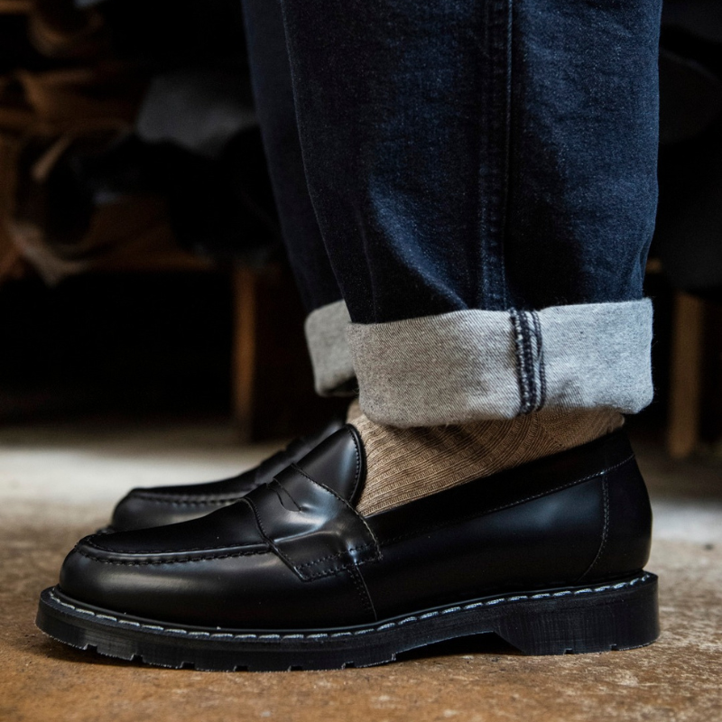 Black Hi-Shine Penny Loafer